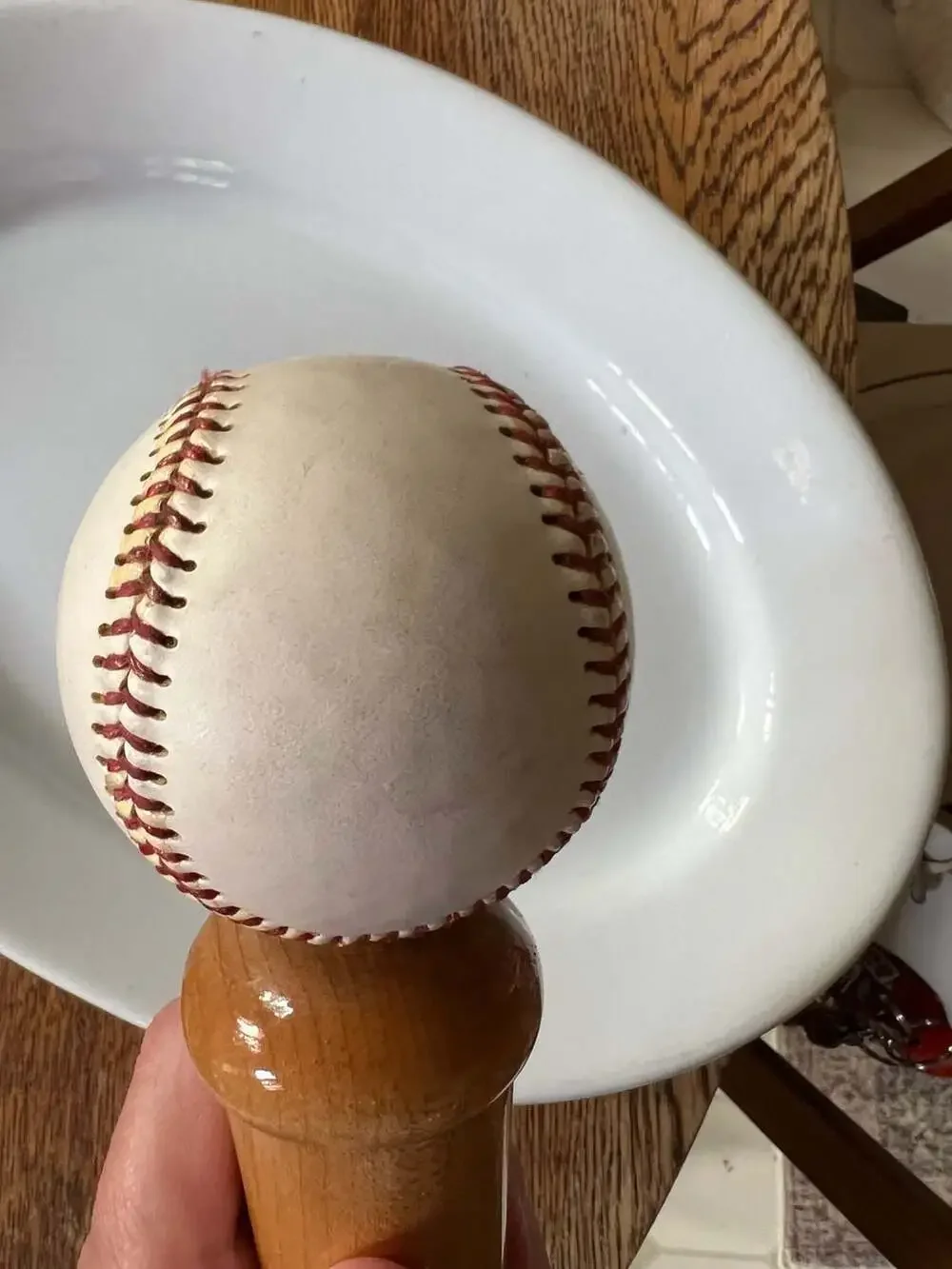 Miller Lite wood baseball